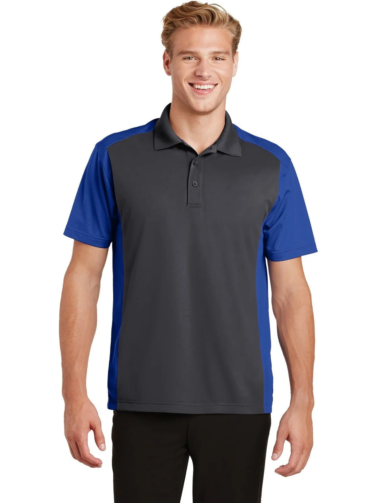 Sport-Tek Colorblock Micropique Sport-Wick Polo