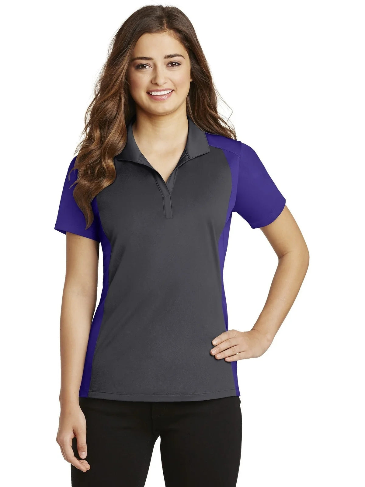Sport-Tek Women's Colorblock Micropique Sport-Wick Polo