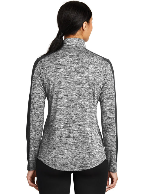 Sport-Tek Ladies PosiCharge Heather Colorblock 1/4-Zip