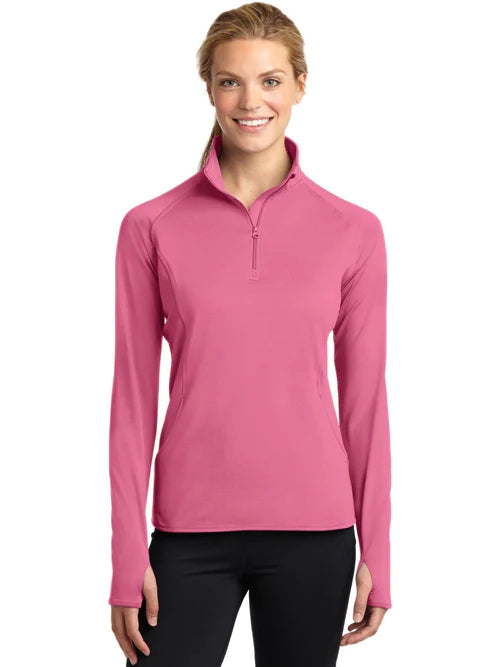 Sport-Tek Ladies Sport-Wick Stretch 1/4-Zip Pullover