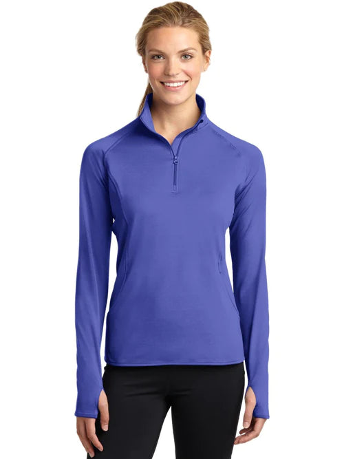 Sport-Tek Ladies Sport-Wick Stretch 1/4-Zip Pullover