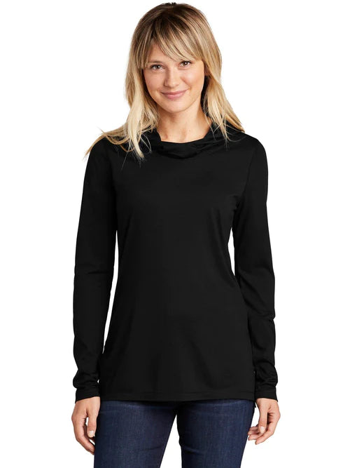 Sport-Tek Ladies PosiCharge Tri-Blend Wicking Long Sleeve Hoodie