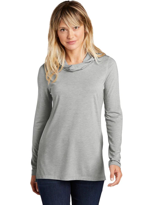 Sport-Tek Ladies PosiCharge Tri-Blend Wicking Long Sleeve Hoodie