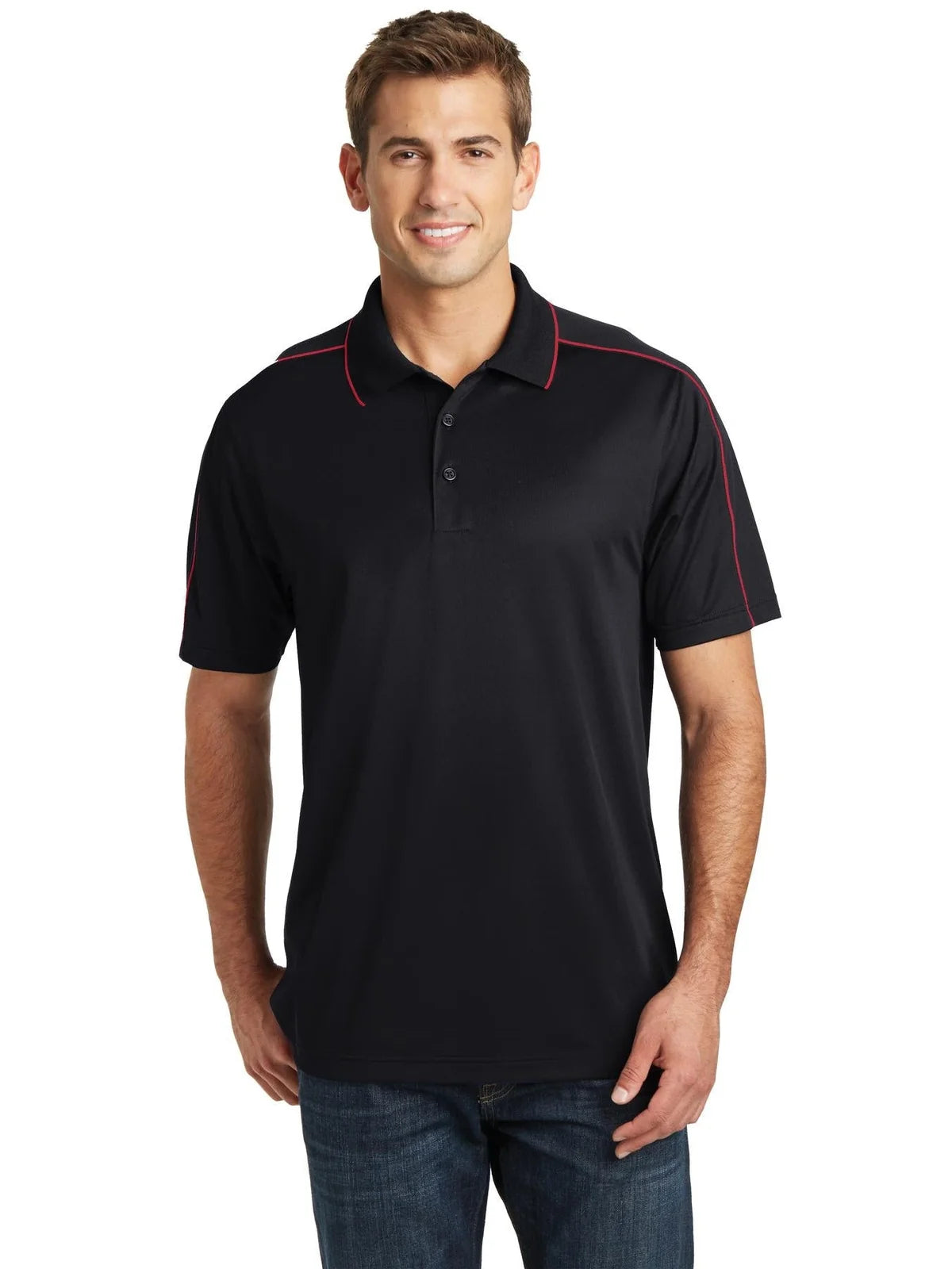 Sport-Tek Micropique Sport-Wick Piped Polo