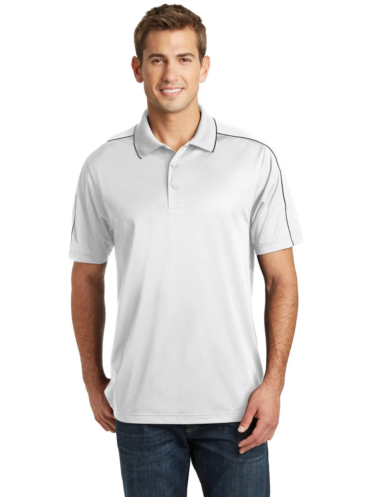 Sport-Tek Micropique Sport-Wick Piped Polo