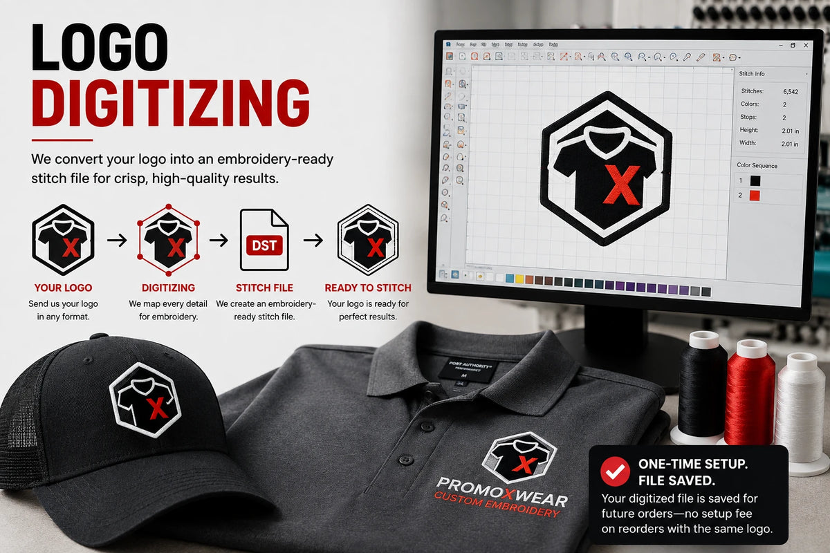Logo digitizing for custom embroidery