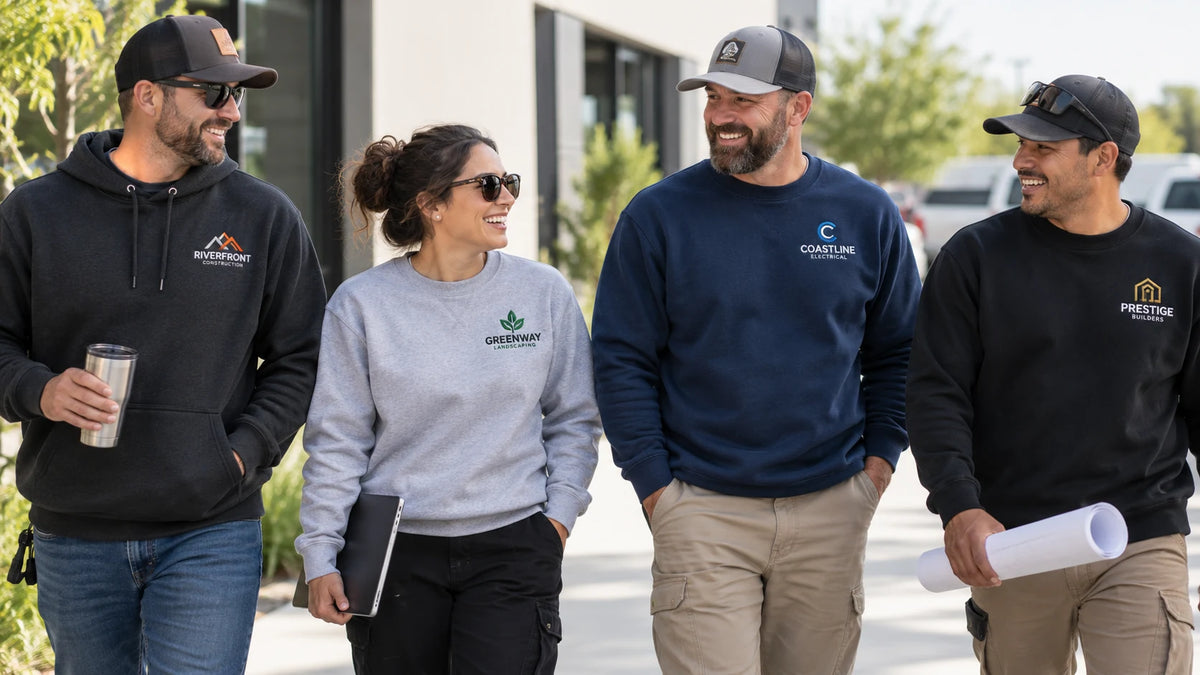 Custom embroidered sweatshirts & hoodies for businesses