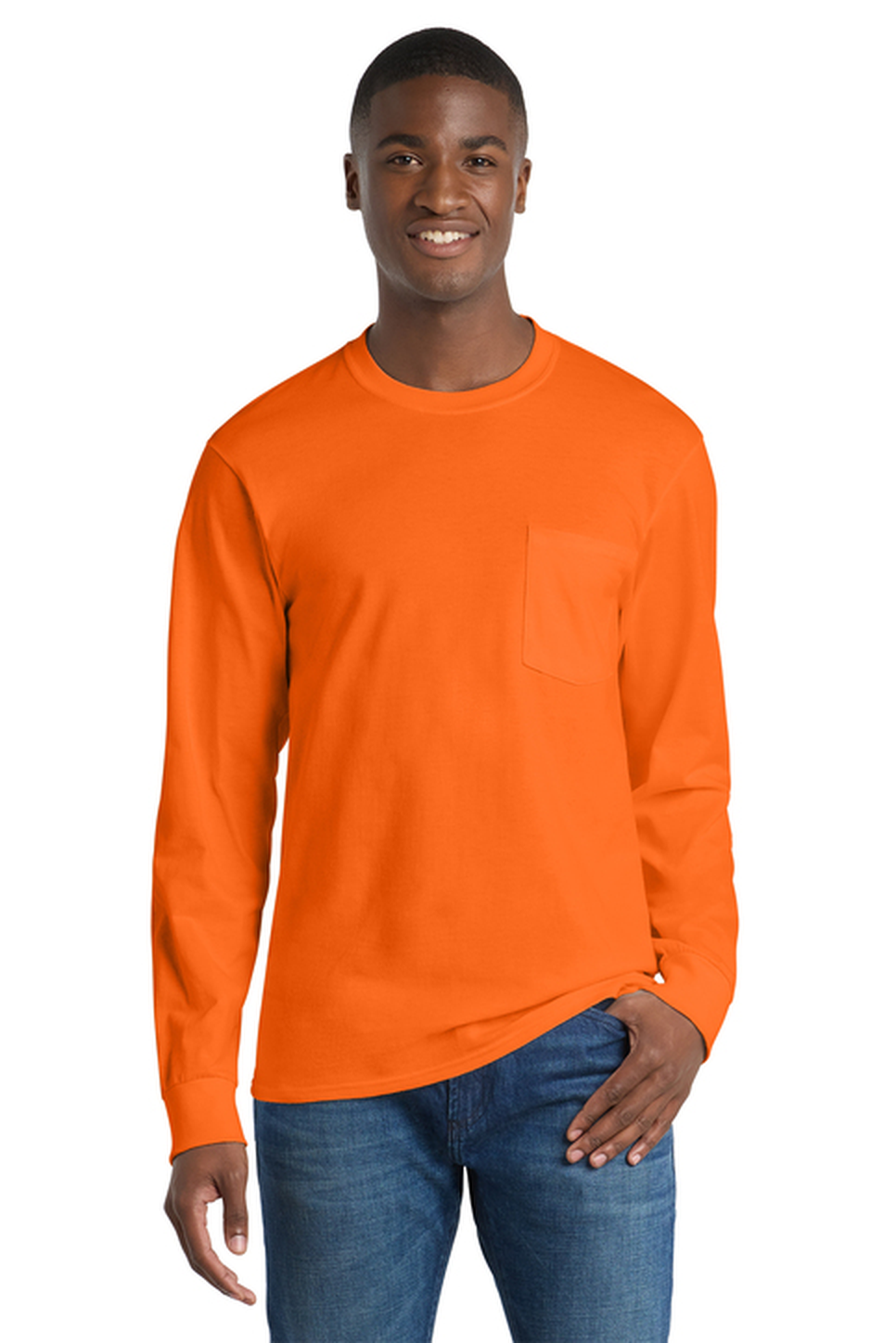 Port & Company Long Sleeve Essential Pocket Tee