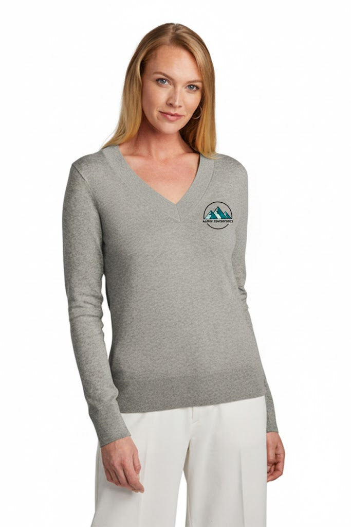 Brooks Brothers Women’s Cotton Stretch V-Neck Sweater
