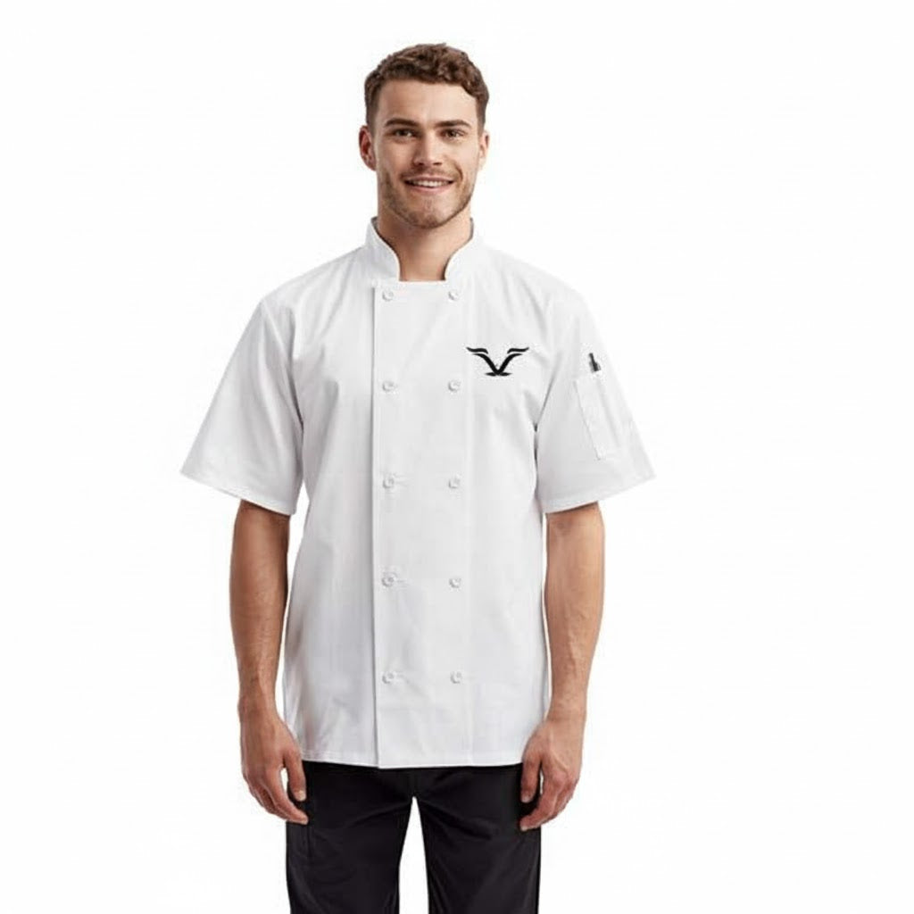 Unisex Short Sleeve Recycled Chef Coat