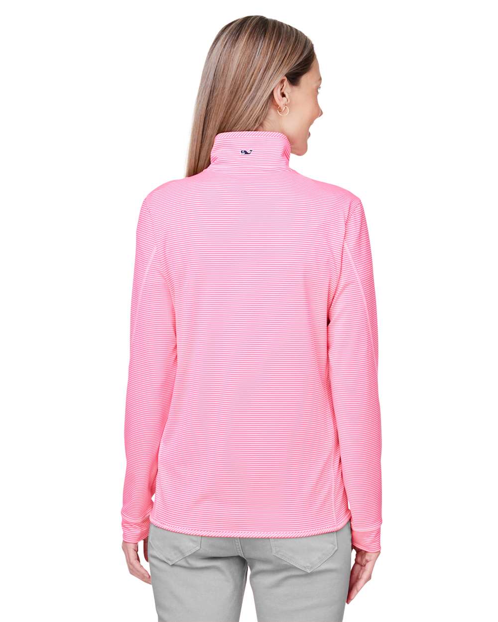 Vineyard Vines Women's Microstripe Sankaty Half-Zip Pullover